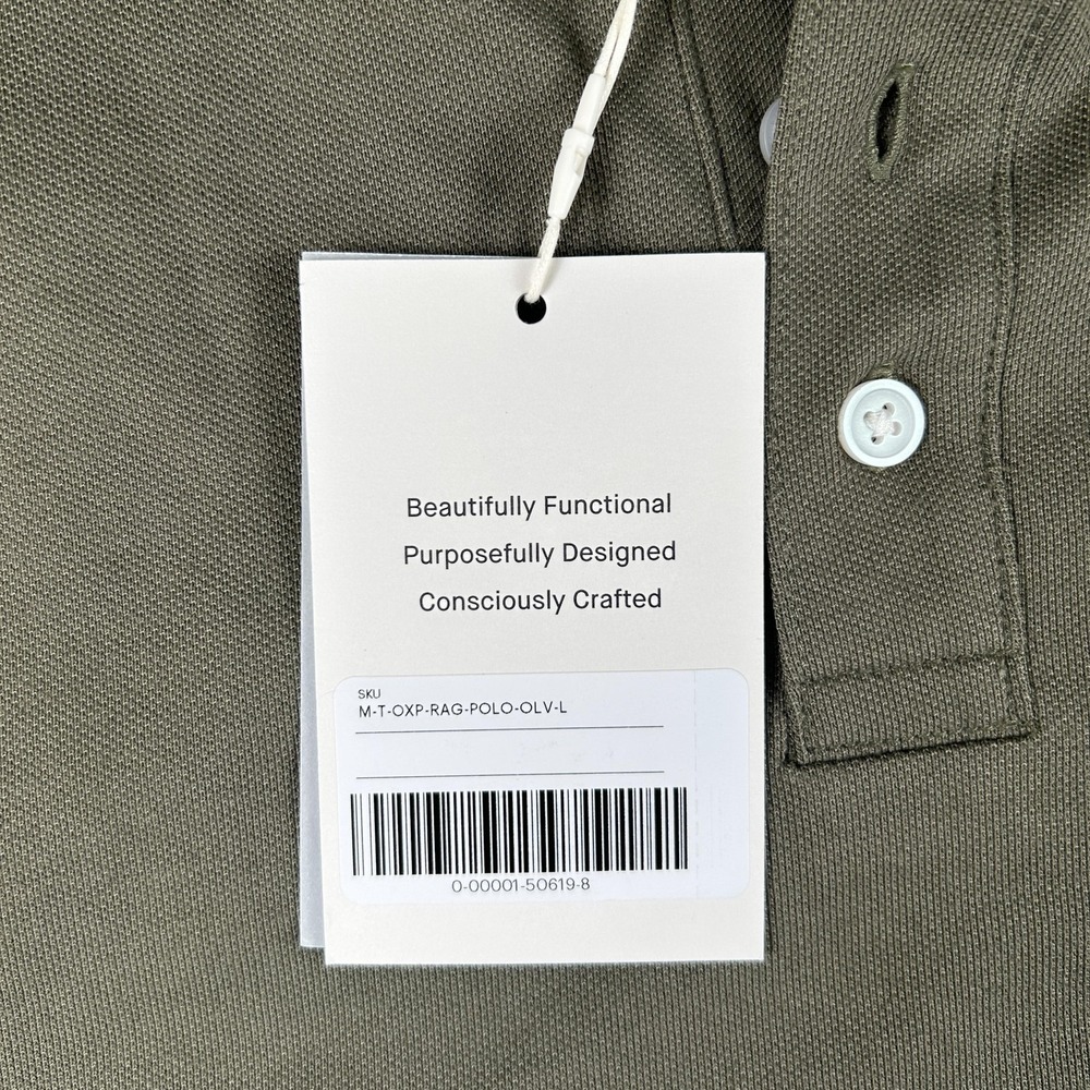 Everlane Polo Shirt Mens Large Raglan Solid Performance Stretch Long Sleeve NEW - Picture 6 of 15